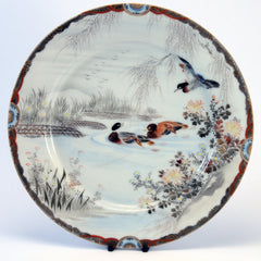 Japanese decorative plate, duck scene (plate 1 of 2) sceneB